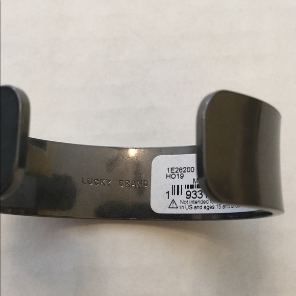 Lucky Brand Silvertone & Crystal Cuff Bracelet - Picture 5 of 6